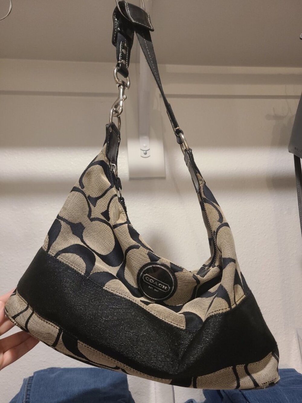 Coach Signature Monogrammed Shoulder Bag (F17434)